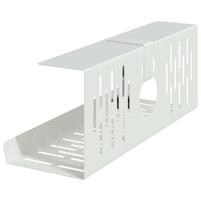 Under Desk Cable Management Tray 2 pcs White 35 x 12 x 13 cm