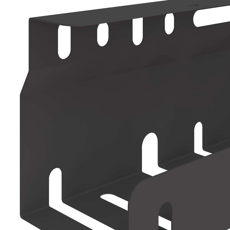 Under Desk Cable Management Tray 2 pcs Black 43 x 9 x 11 cm