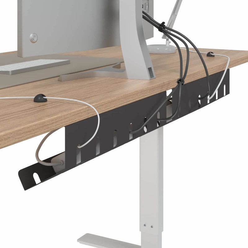 Under Desk Cable Management Tray 2 pcs Black