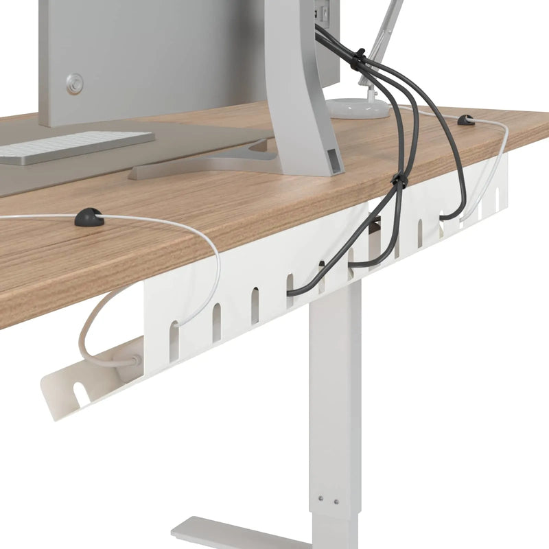 Under Desk Cable Management Tray 2 pcs White