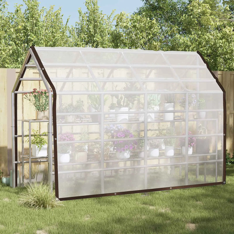 Tarpaulin with Eyelets Transparent 3 x 3 m Polyethylene
