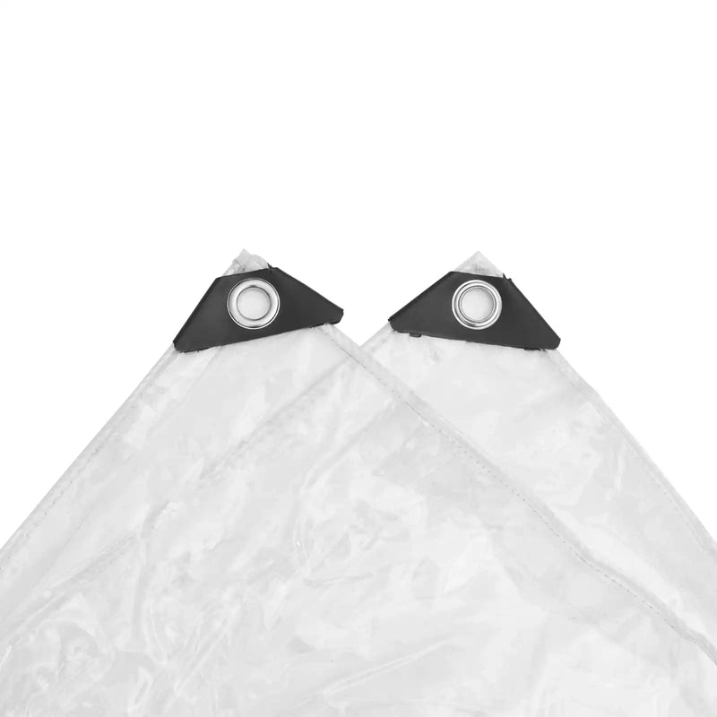 Tarpaulin with Eyelets Transparent 3 x 4 m Polyethylene