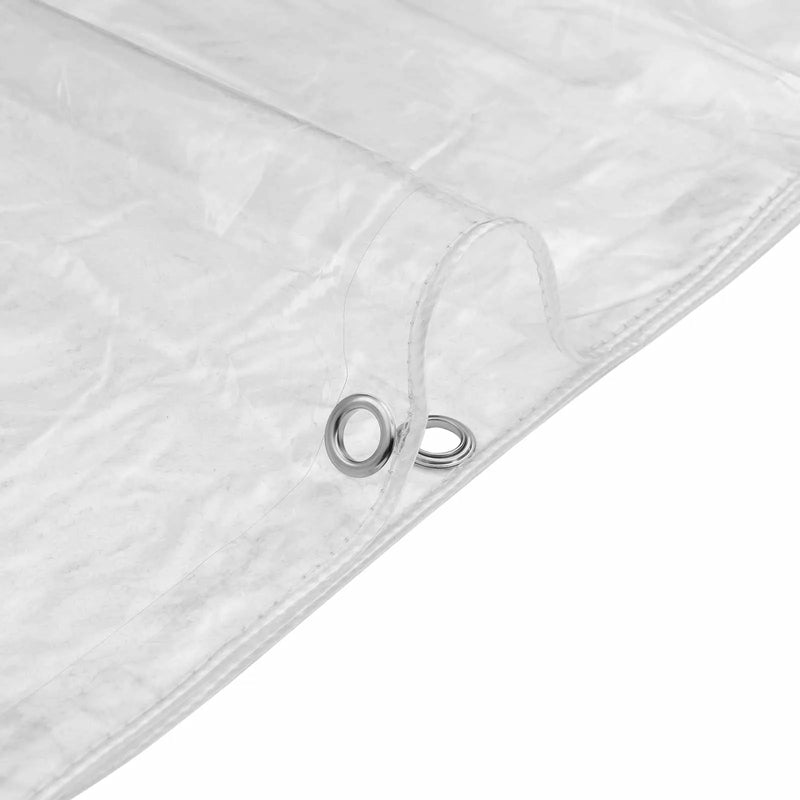 Tarpaulin with Eyelets Transparent 3 x 4 m Polyethylene