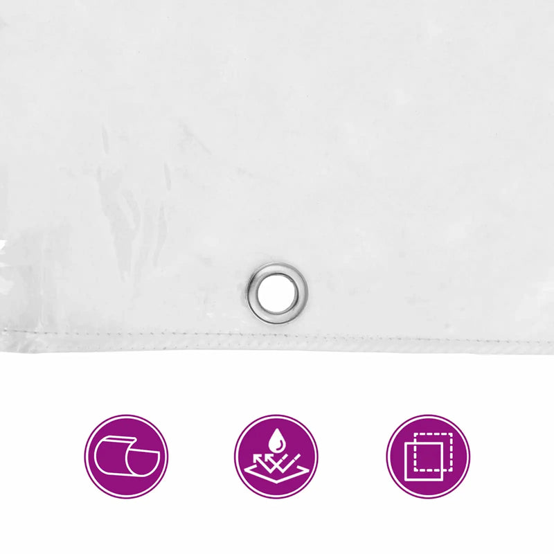 Tarpaulin with Eyelets Transparent 3 x 4 m Polyethylene