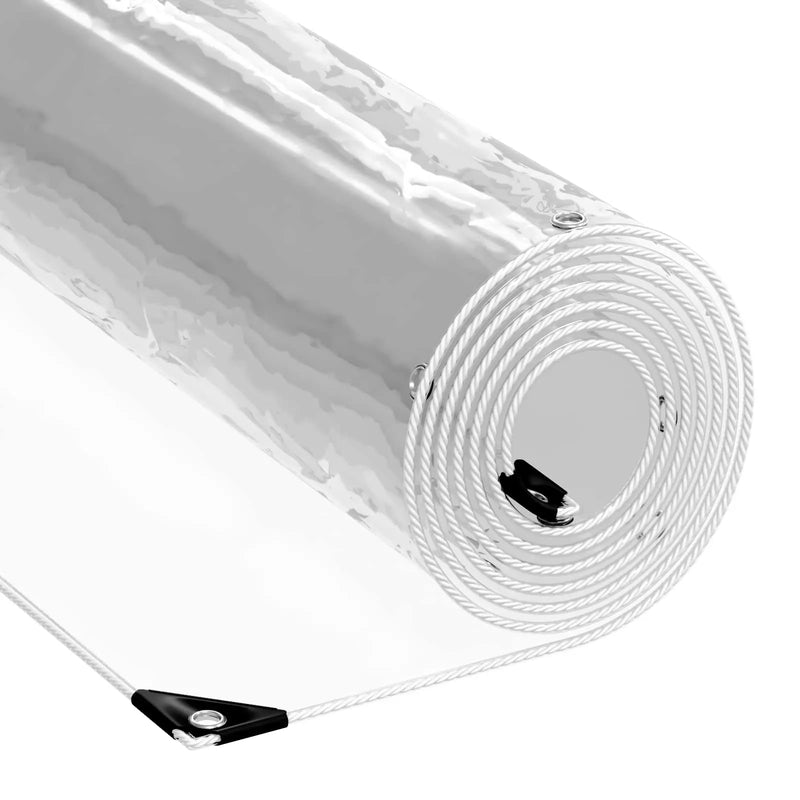 Tarpaulin with Eyelets Transparent 3 x 4 m Polyethylene