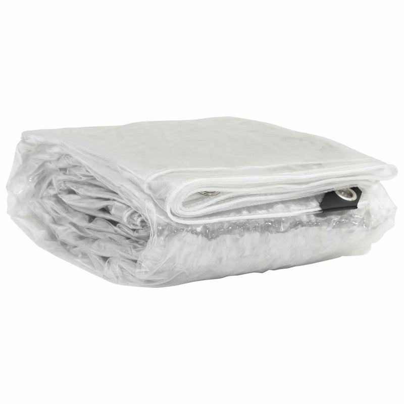 Tarpaulin with Eyelets Transparent 3 x 4 m Polyethylene