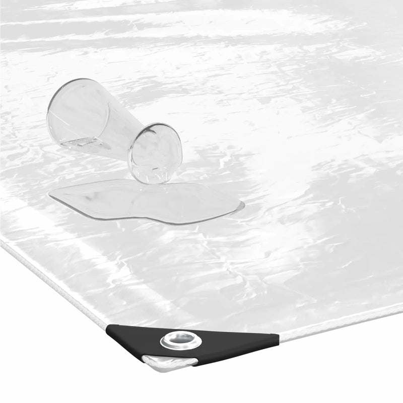 Tarpaulin with Eyelets Transparent 3 x 4 m Polyethylene