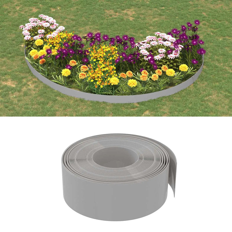 Garden Edging 25 m 20 cm PE Grey