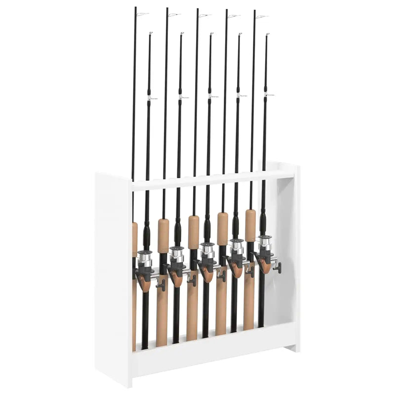 Billiard Cue Stand Engineered Wood 60 x 20 x 57 cm White