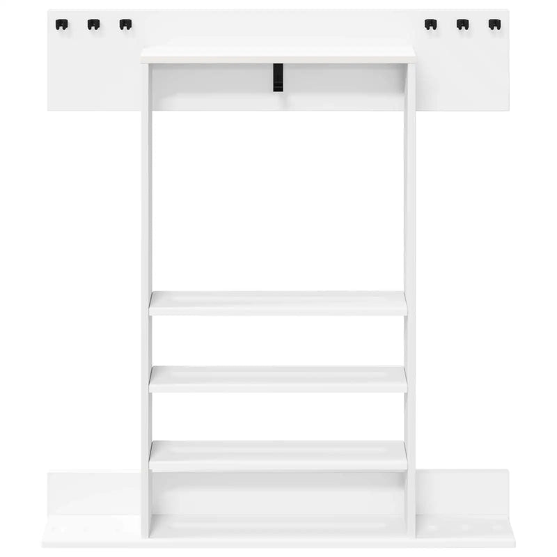 Billiard Cue Stand Engineered Wood 93 x 12 x 103 cm White