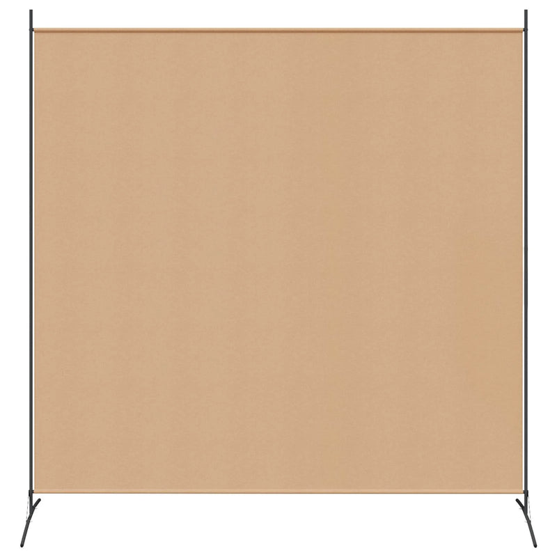 Single Panel Room Divider Beige 175 x 180 cm Fabric