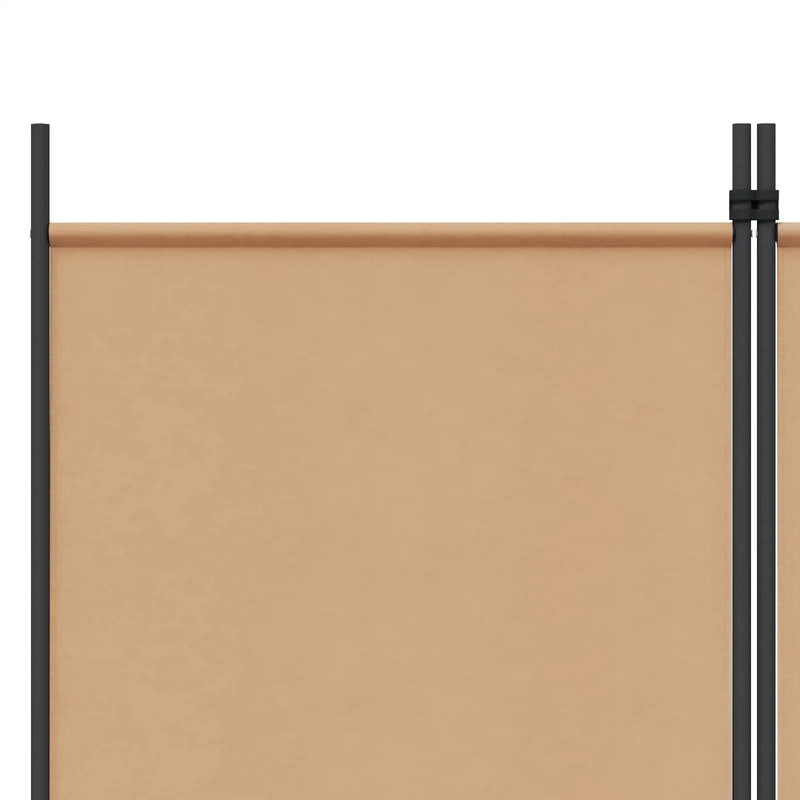 6-Panel Room Divider Beige 300 x 200 cm Fabric