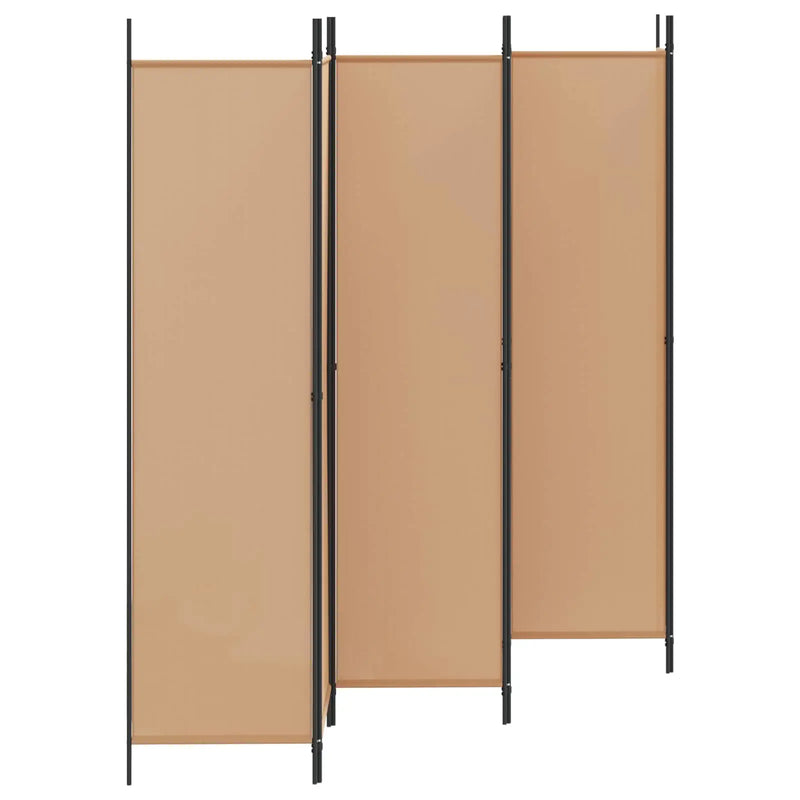 6-Panel Room Divider Beige 300 x 200 cm Fabric