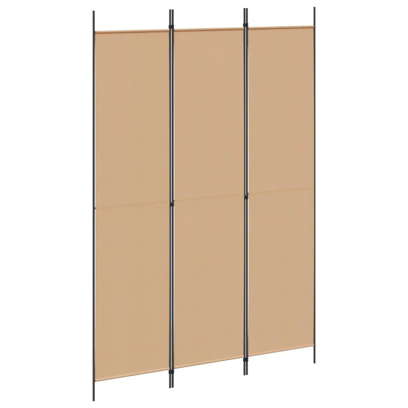 3-Panel Room Divider Beige 150 x 220 cm Fabric