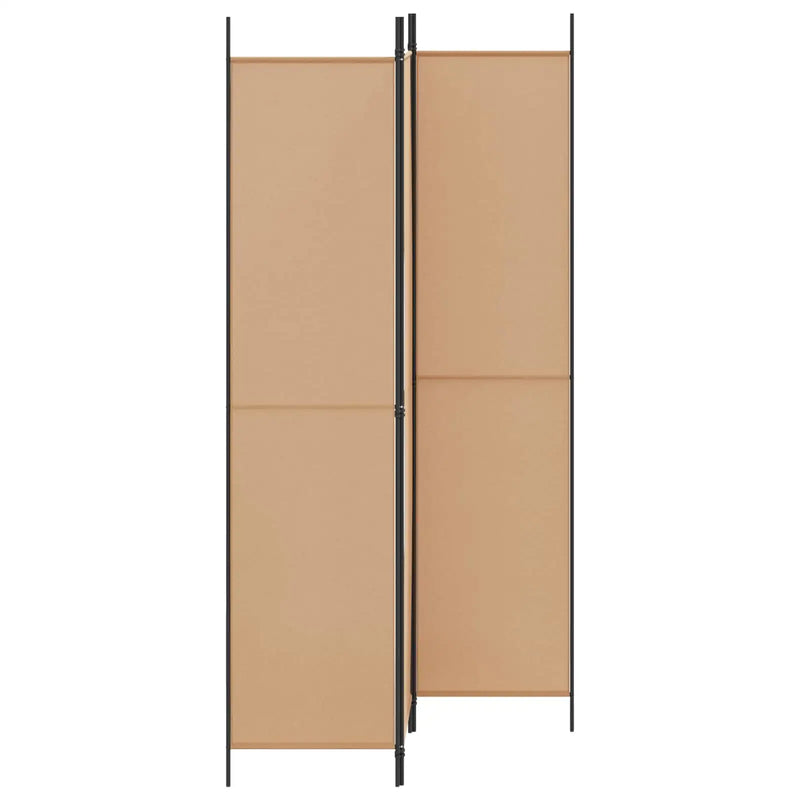 3-Panel Room Divider Beige 150 x 220 cm Fabric