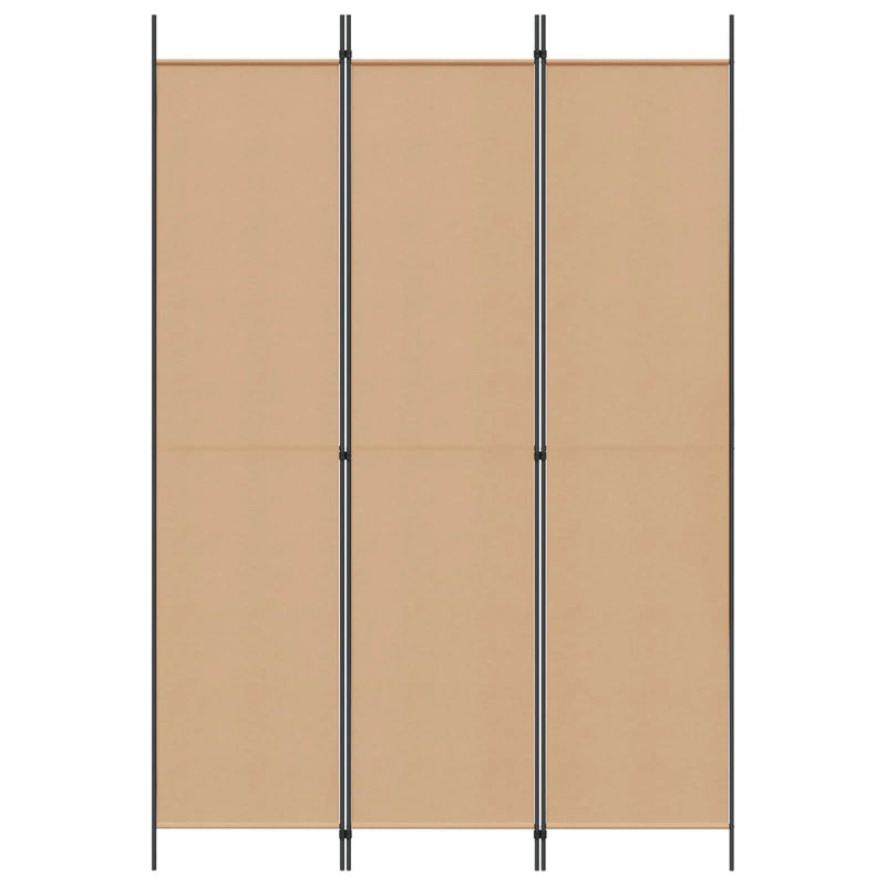 3-Panel Room Divider Beige 150 x 220 cm Fabric