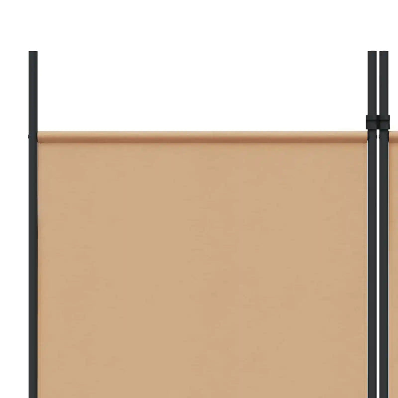 5-Panel Room Divider Beige 250 x 220 cm Fabric