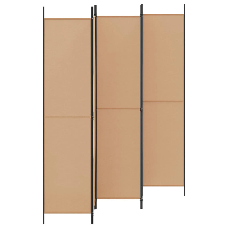 5-Panel Room Divider Beige 250 x 220 cm Fabric
