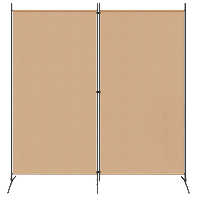 2-Panel Room Divider Beige 175 x 180 cm Fabric