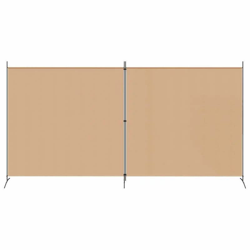 2-Panel Room Divider Beige 348 x 180 cm Fabric