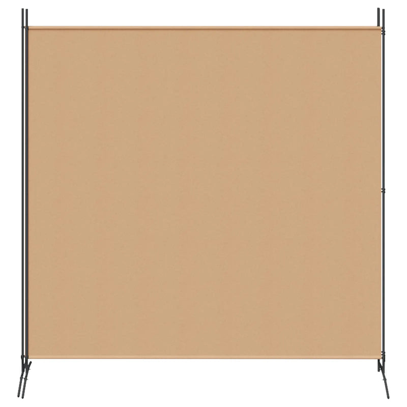 2-Panel Room Divider Beige 348 x 180 cm Fabric