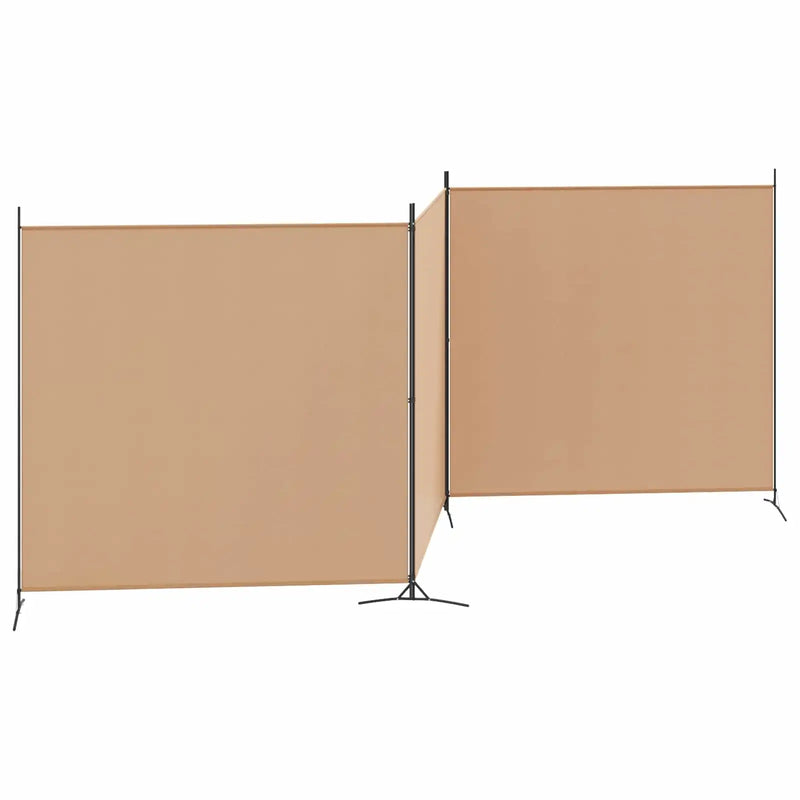 4-Panel Room Divider Beige 525 x 180 cm Fabric