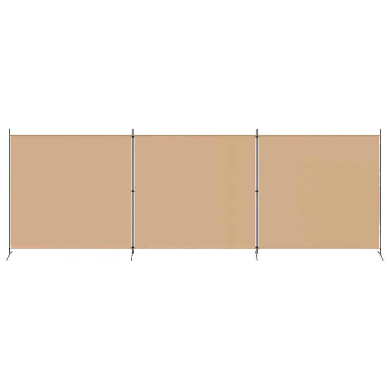 4-Panel Room Divider Beige 525 x 180 cm Fabric