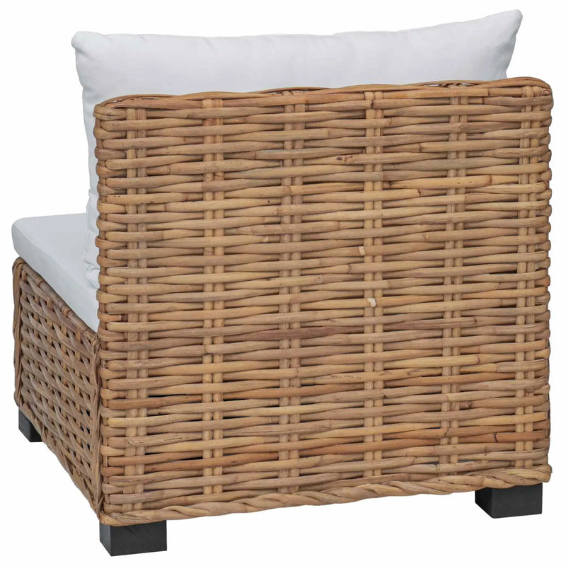 Middle Sofa with Cushions GENDT Natural Rattan Natural
