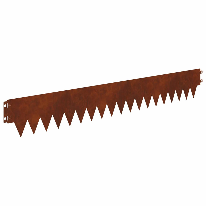 Lawn Edging 10 pcs 103 x 15 cm metal Rusty