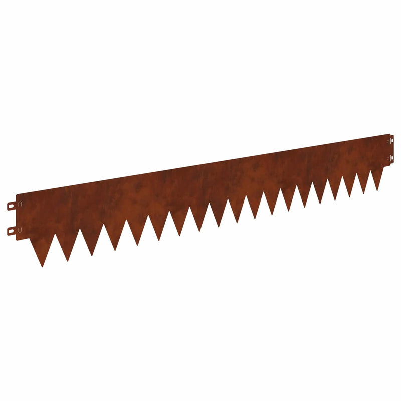 Lawn Edging 20 pcs 103 x 15 cm metal Rusty