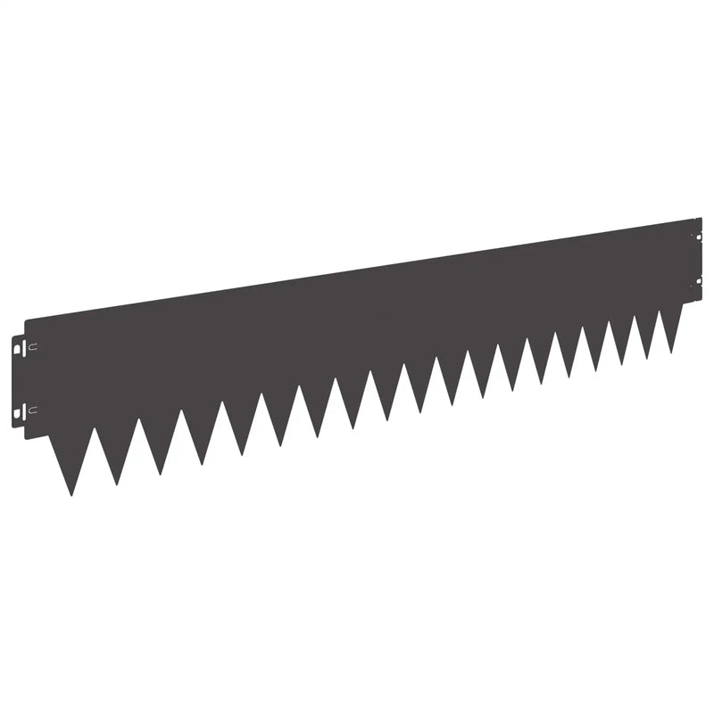 Lawn Edging 10 pcs 103 x 20 cm metal Black