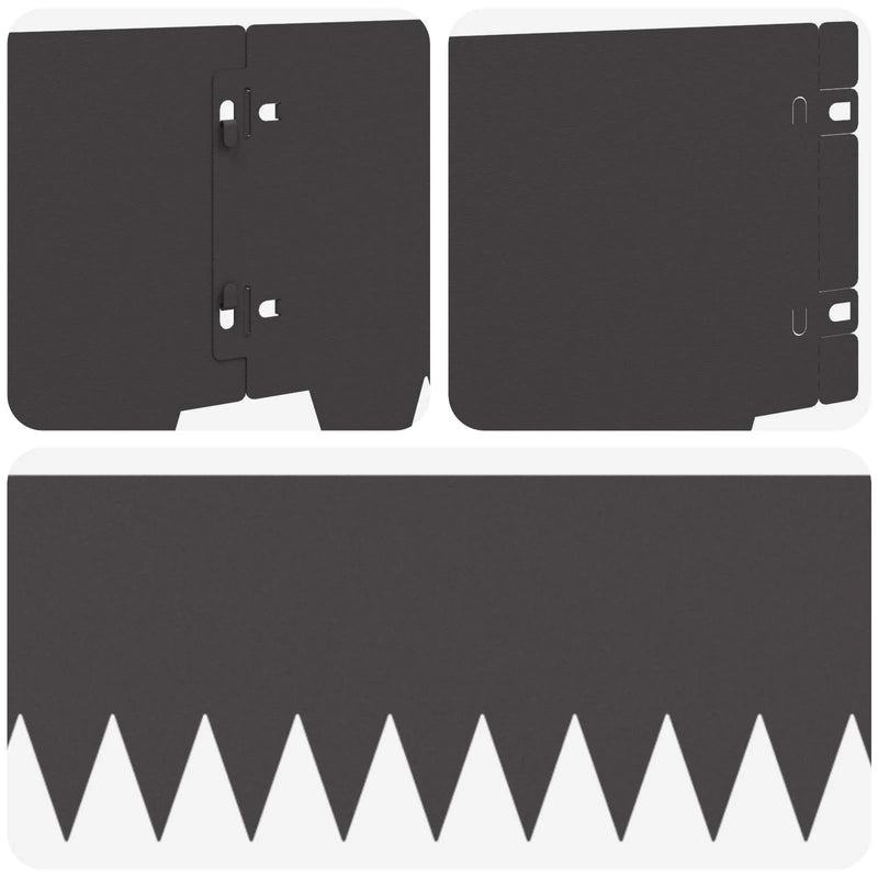 Lawn Edging 20 pcs 103 x 20 cm metal Black