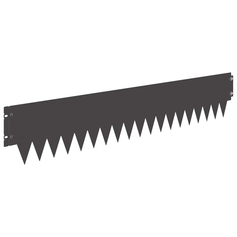 Lawn Edging 20 pcs 103 x 20 cm metal Black