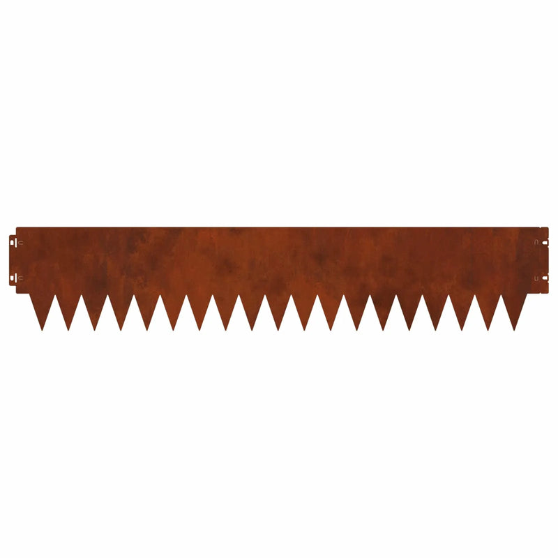 Lawn Edging 20 pcs 103 x 20 cm metal Rusty