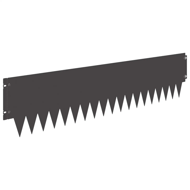 Lawn Edging 10 pcs 103 x 25 cm metal Black