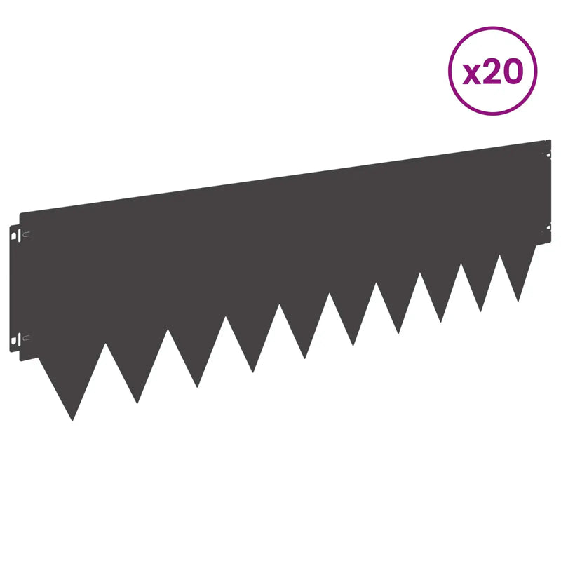 Lawn Edging 20 pcs metal