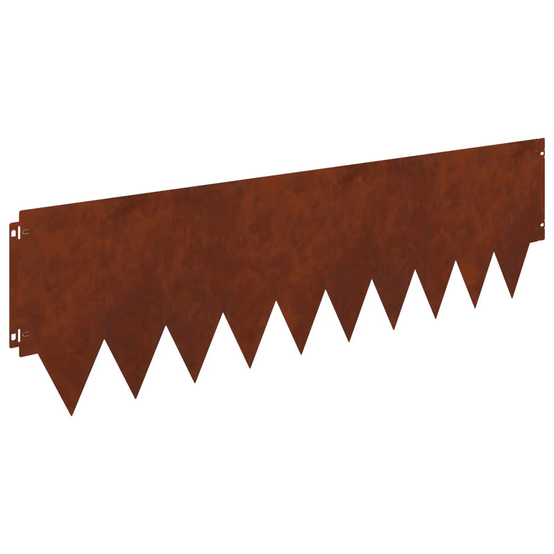 Lawn Edging 20 pcs 103 x 30 cm metal Rusty