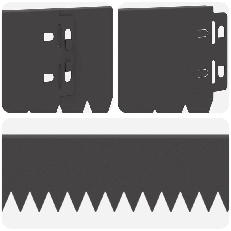 Lawn Edging 20 pcs 103 x 10 cm Steel Black