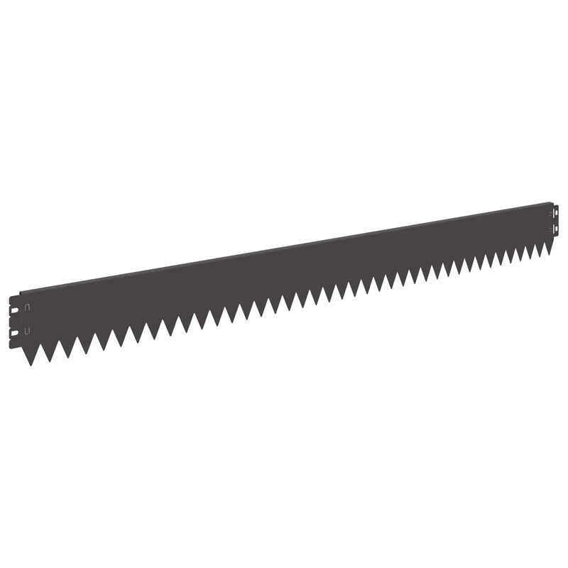 Lawn Edging 20 pcs 103 x 10 cm Steel Black