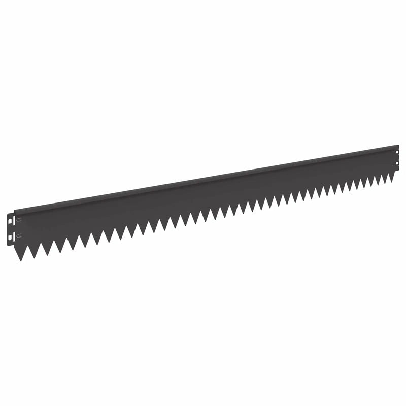 Lawn Edging 20 pcs 103 x 10 cm Steel Black