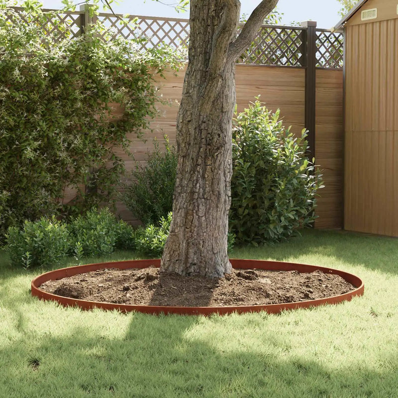 Lawn Edging 20 pcs 103 x 10 cm Steel Rusty