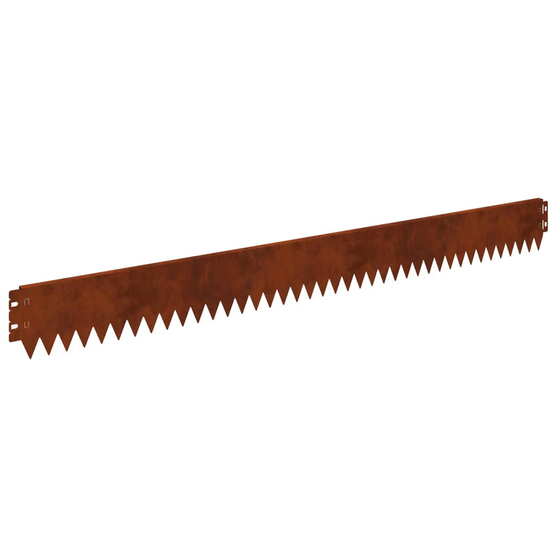 Lawn Edging 20 pcs 103 x 10 cm Steel Rusty