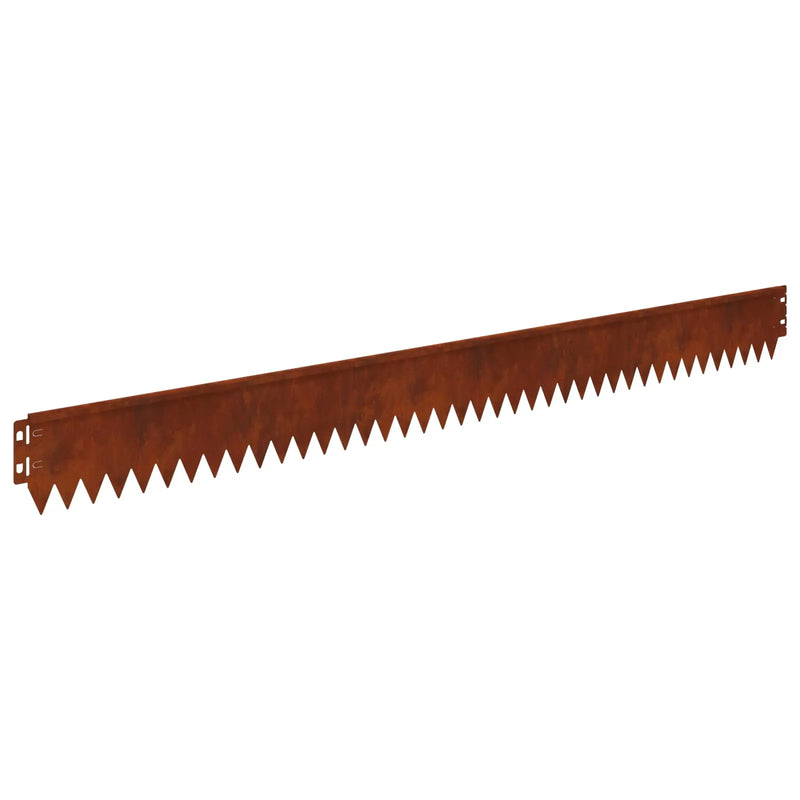 Lawn Edging 20 pcs 103 x 10 cm Steel Rusty