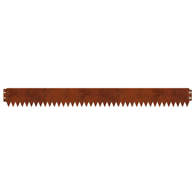 Lawn Edging 20 pcs 103 x 10 cm Steel Rusty