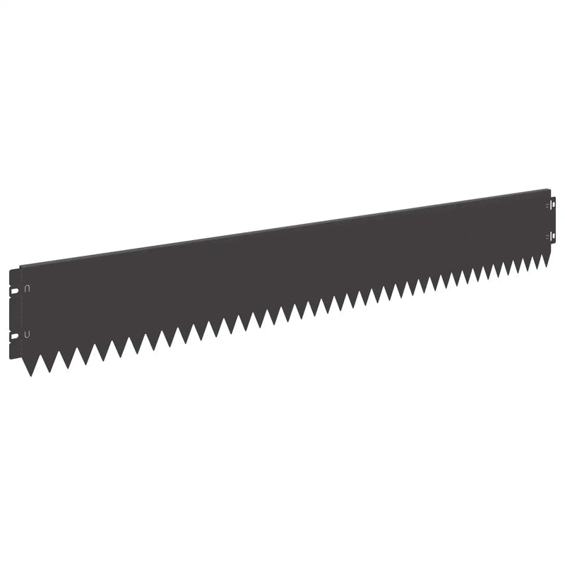 Lawn Edging 20 pcs 103 x 15 cm Steel Black
