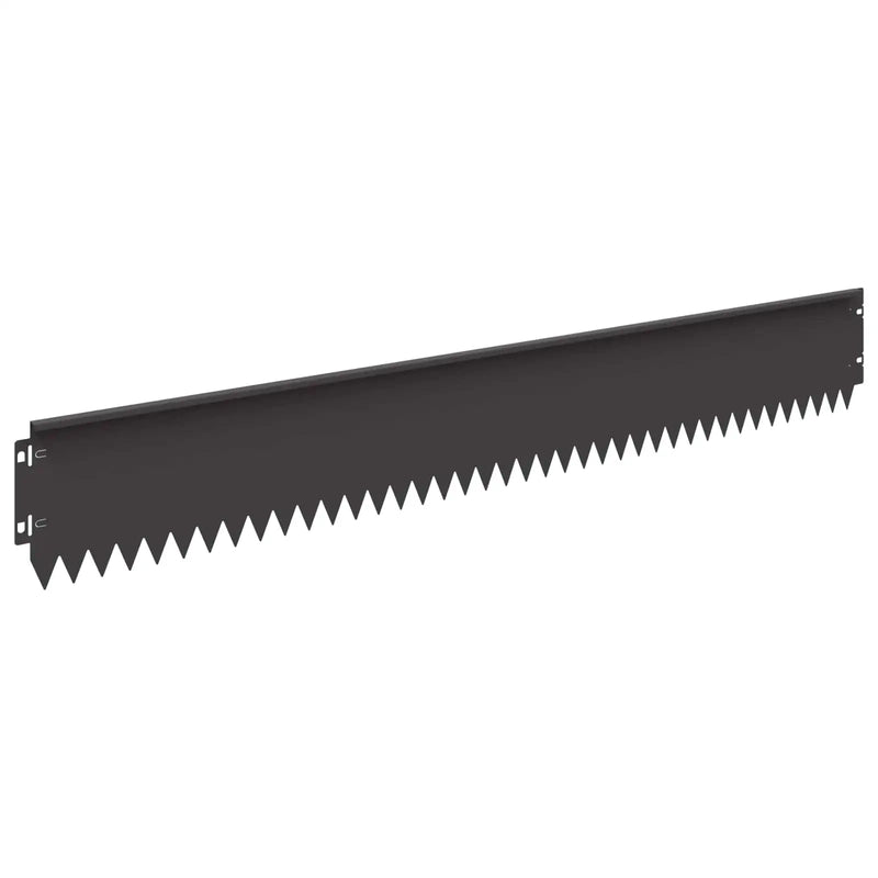Lawn Edging 20 pcs 103 x 15 cm Steel Black