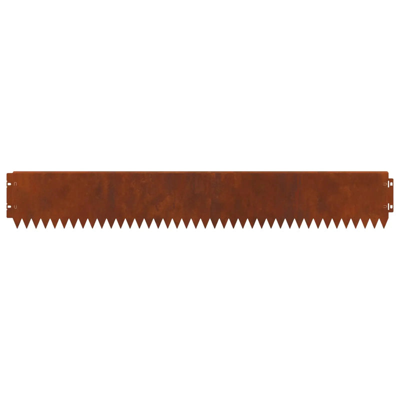 Lawn Edging 20 pcs 103 x 15 cm Steel Rusty