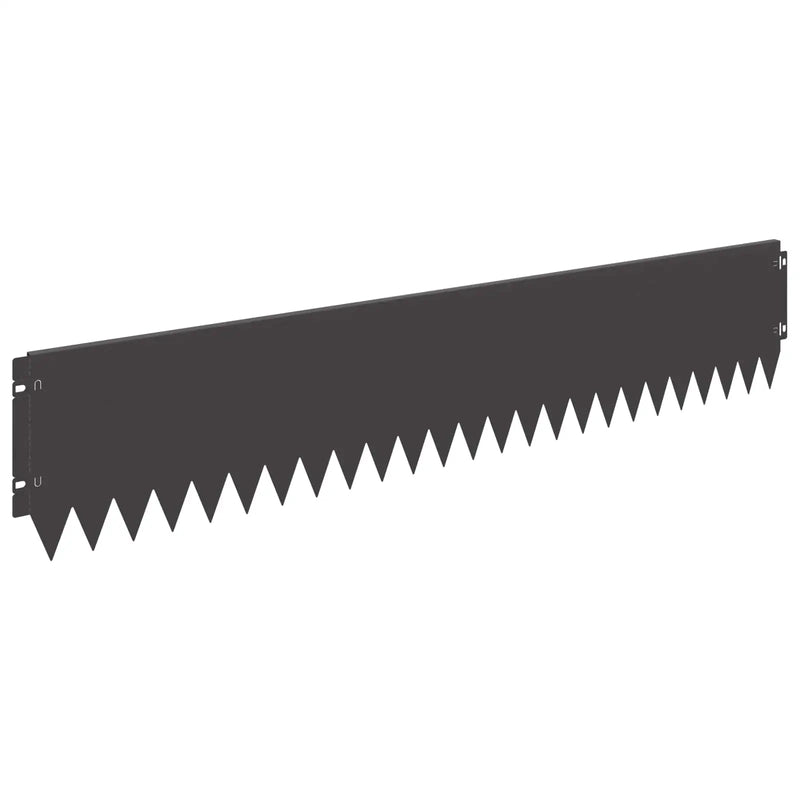 Lawn Edging 10 pcs 103 x 20 cm Steel Black