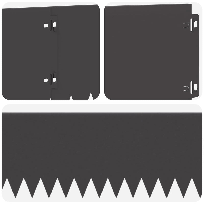 Lawn Edging 20 pcs 103 x 20 cm Steel Black