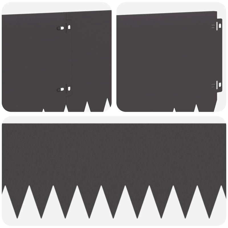 Lawn Edging 10 pcs 103 x 25 cm Steel Black
